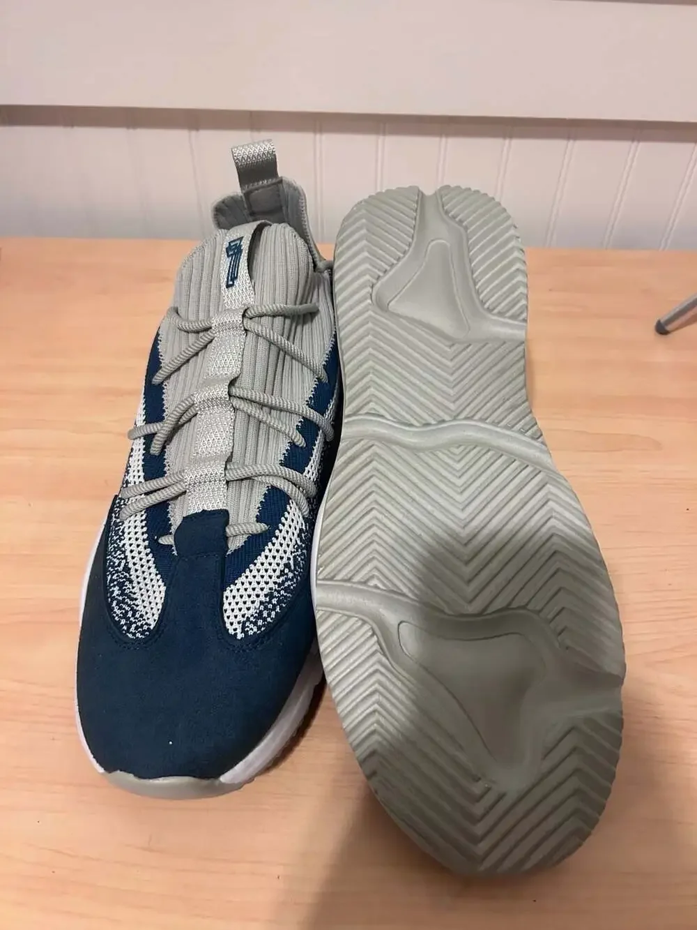 Triple 7 Racer Georgetown Navy Knit Men's Sneakers